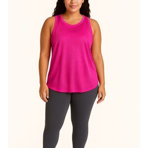 DYI Women's Tap Back Sleeveless Tank Top Fuchsia Size Small